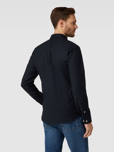 Lindbergh Slim fit vrijetijdsoverhemd met button-downkraag, model 'Oxford' Zwart - 5