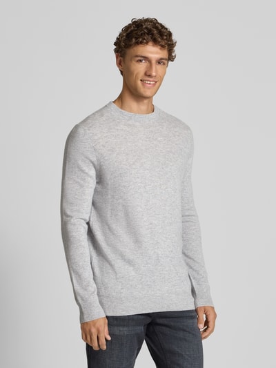 Christian Berg Men Strickpullover aus Wolle-Kaschmir-Mix Hellgrau Melange 4