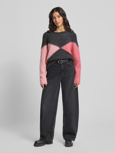 Smith and Soul Sweter z dzianiny z okrągłym dekoltem Antracytowy 1