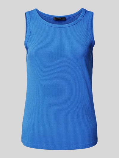 Oui Tanktop in Ripp-Optik Blau 2