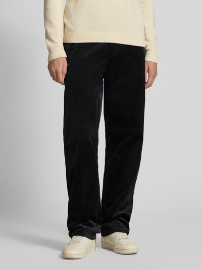 Replay tapered fit corduroy broek met riem Zwart - 4