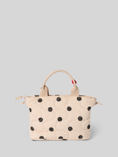 Produktfoto, Handtasche mit Label-Patch Modell 'VAALA MINI' von Seidenfelt aus Baumwoll-Mix im Allover-Look mit Tragehenkel, Schulterriemen, Hauptfach mit Reißverschluss, Maße 28 cm Breite, 18 cm Länge, 8 cm Tiefe, Riemenlänge 76 cm.