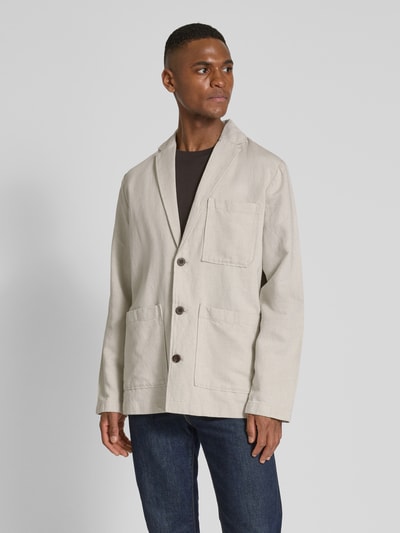 camel active Overshirt met labelpatch en knoopsluiting Beige - 4
