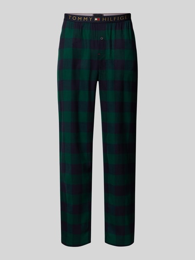 Tommy Hilfiger Pyjamabroek met labeldetail Donkergroen - 2