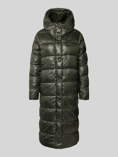 Blauer Usa Gewatteerde lange jas met labeldetail, model 'BELLEVUE' Donkergroen - 2