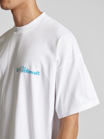 VETEMENTS T-Shirt mit Label-Print Weiss 3