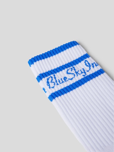 Blue Sky Inn Socken mit Label-Print Weiss 2