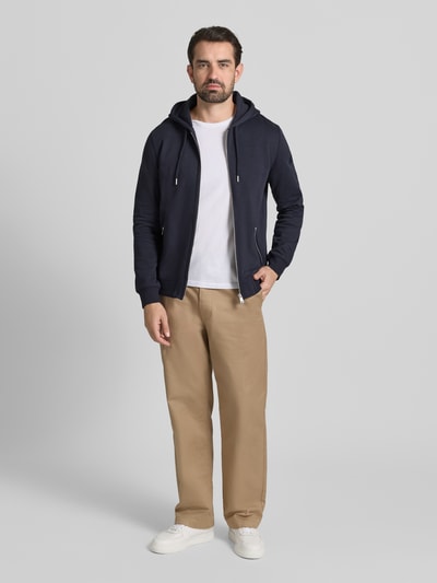 Marc O'Polo Regular Fit Sweatjacke aus reiner Baumwolle Marine 1