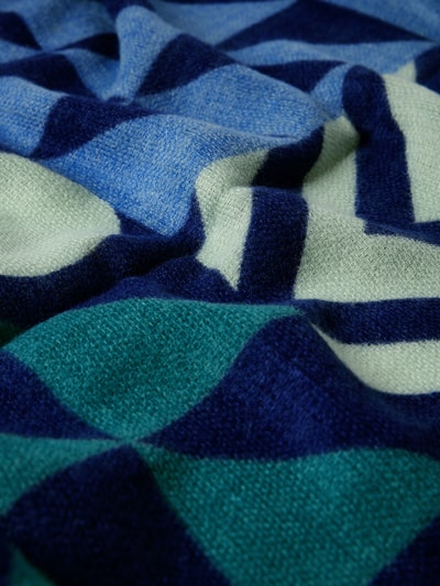 Codello Tuch in Strick-Optik mit geometrischem Allover-Stitching Dunkelblau 2