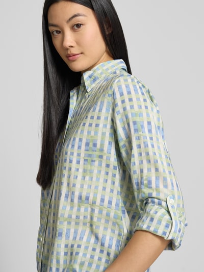 Tom Tailor Regular Fit Bluse aus Baumwoll-Modal-Mix Hellgruen 3