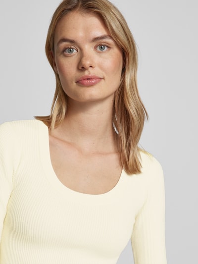 Vero Moda Strickpullover mit Rundhalsausschnitt Beige 3