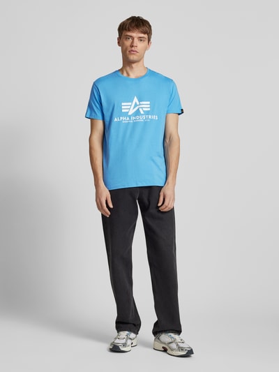 Alpha Industries T-shirt van zuiver katoen Oceaanblauw - 1