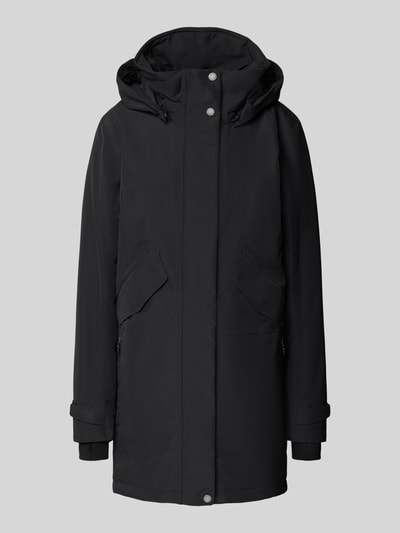Didriksons Parka met afneembare capuchon, model 'INDRA' Zwart - 2
