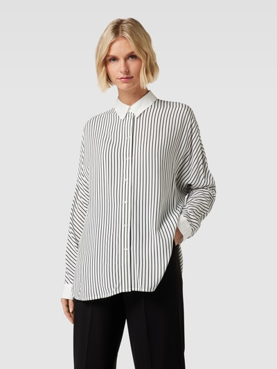 Zero Overhemdblouse met streepmotief Zwart - 4