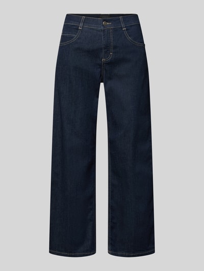 Produktfoto, Jeans in verkürzter Passform Modell 'Laia' von Angels aus dunkelblauem Baumwoll-Mix mit Stretch-Anteil, Eingrifftaschen, Damen