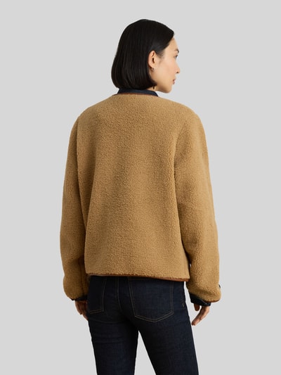 Lauren Ralph Lauren Teddyjacke mit kontrastierenden Paspeln Camel 5