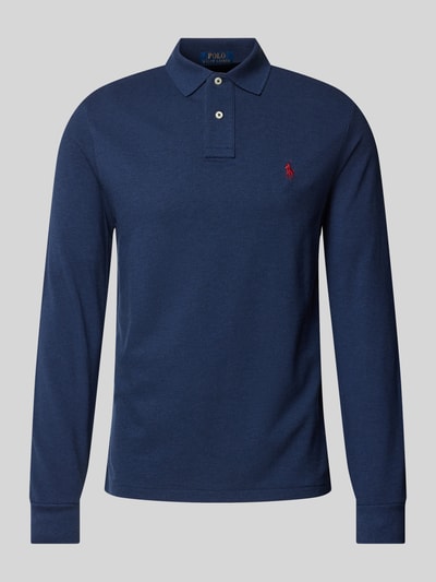 Polo Ralph Lauren Custom Slim Fit Poloshirt mit Label-Stitching Marine 2