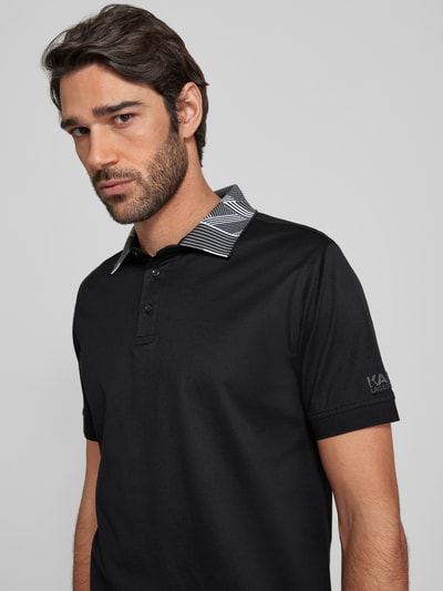 Karl Lagerfeld Poloshirt mit Label-Detail Black 3