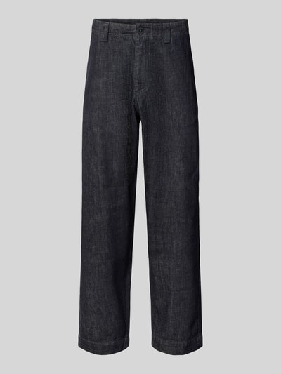 ANNARR Relaxed Fit Jeans mit Bundfaltenoptik Dunkelblau 1