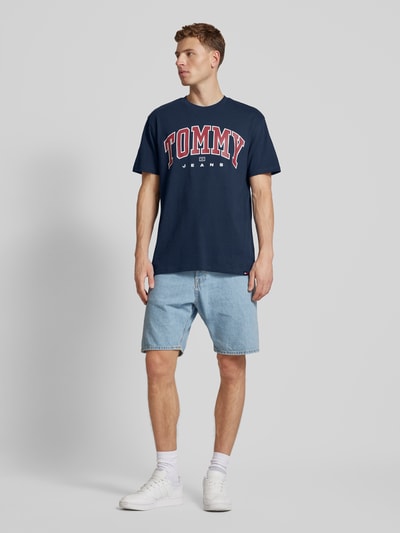 Tommy Jeans T-Shirt mit Label-Print Marine 1