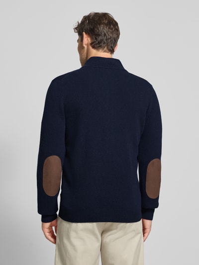 Barbour Regular fit gebreid jack van echte wol Marineblauw - 5