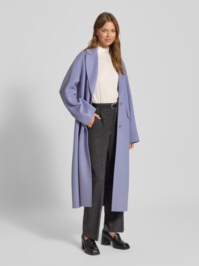 MOS MOSH Stoffen broek met persplooi, model 'Bai' Antraciet gemêleerd - 1