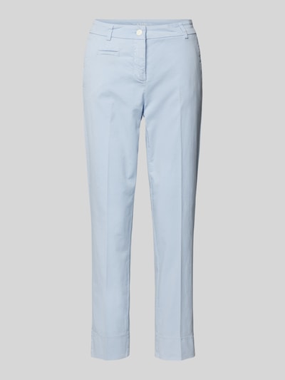 Cambio Spodnie materiałowe o kroju regular fit z kieszenią z wypustką model ‘Stella’ Błękitny 2