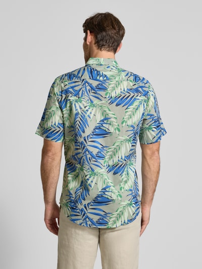 Lerros Regular fit vrijetijdsoverhemd met kentkraag Lindegroen - 5