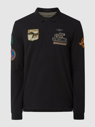 Aeronautica Militare Poloshirt aus Piqué Black 2