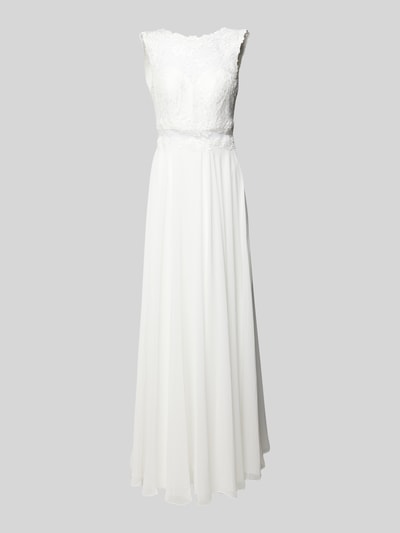 Mascara Abendkleid mit Spitzenbesatz Offwhite 1