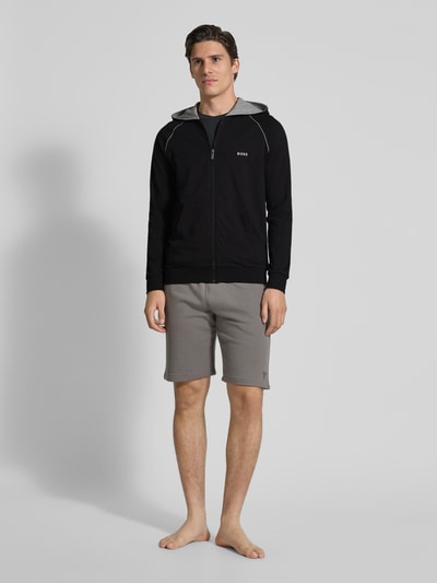 BOSS Bluza rozpinana z kapturem model ‘Mix&Match’ Czarny 1