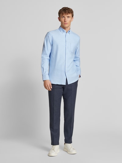 Christian Berg Men Regular Fit Freizeithemd mit Button-Down-Kragen Bleu 1