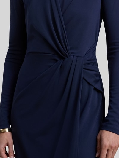 Lauren Ralph Lauren Knielanges Kleid in Wickeloptik Marine 3