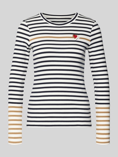 Marc Cain Shirt met lange mouwen en labeldetail Zand - 2