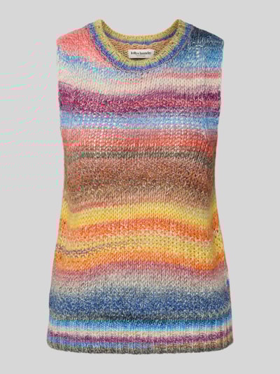 LOLLYS LAUNDRY Gebreid shirt met ronde hals, model 'Dova' Oranje - 2