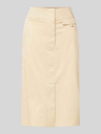 BOSS Knielange rok met elastische band, model 'Vansa' Beige - 2