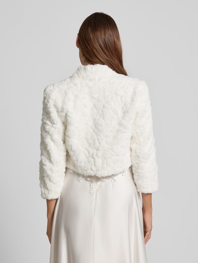 Christian Berg Cocktail Cocktailjacke aus Kunstfell mit Stehkragen Ecru 5