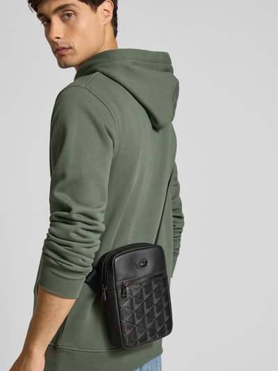 Lacoste Kameratasche mit Rindsleder Black 1