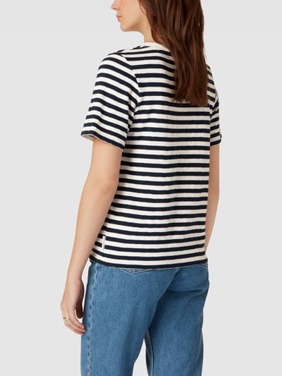 Marc O'Polo Denim T-Shirt mit Streifenmuster Marineblau 5