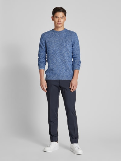 Scotch & Soda Sweter z dzianiny z efektem melanżu Niebieski 1