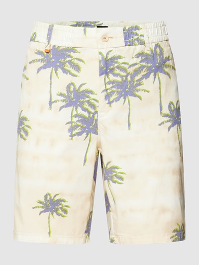 BOSS Orange Shorts met all-over motief Offwhite - 2