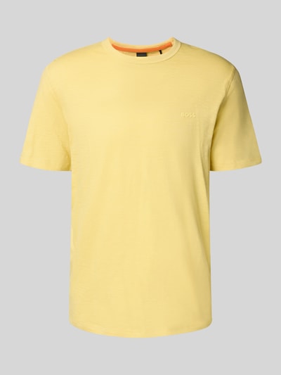 BOSS Orange Regular fit T-shirt van puur katoen, model 'TEGOOD' Geel - 2