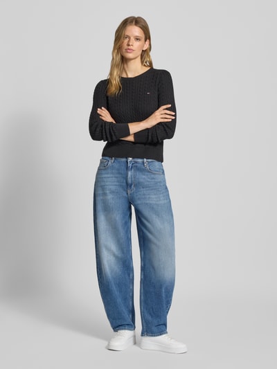 Levi's® Kardigan z dzianiny z okrągłym dekoltem model ‘RORY’ Czarny 1