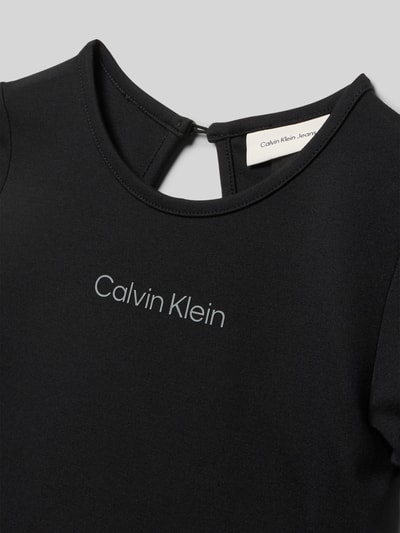 Calvin Klein Jeans Ausgestelltes Freizeitkleid aus Viskose-Mix Modell 'PUNTO SS' Black 2