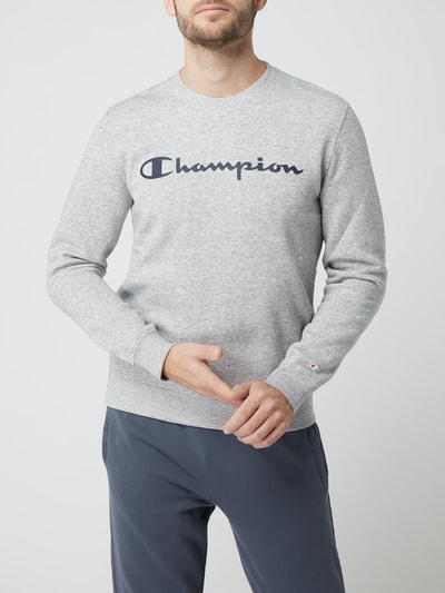 CHAMPION Comfort Fit Sweatshirt mit Logo  Hellgrau Melange 4