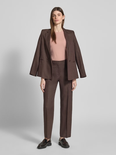 Christian Berg Woman T-Shirt in Ripp-Optik mit Rundhalsausschnitt Rosa 1