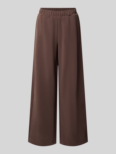 Jake*s Casual Weite Hose mit elastischem Bund Dunkelbraun 1