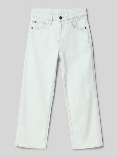 Garcia Straight Fit Jeans mit Logo-Patch Modell 'Ilyano' Hellblau 1