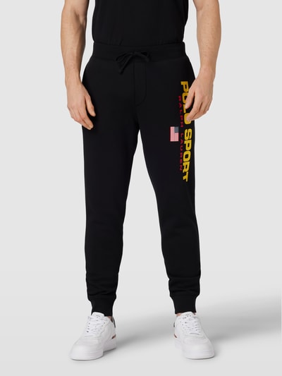 Polo Sport Sweatpants met labelprint Zwart - 4