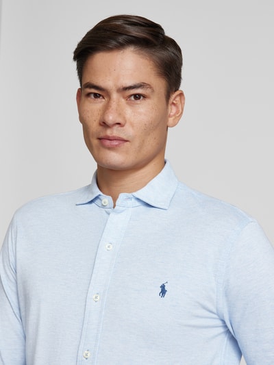 Polo Ralph Lauren Koszula casualowa o kroju slim fit z kołnierzykiem typu kent Jeansowy niebieski 3